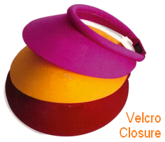 visors with velcro closure